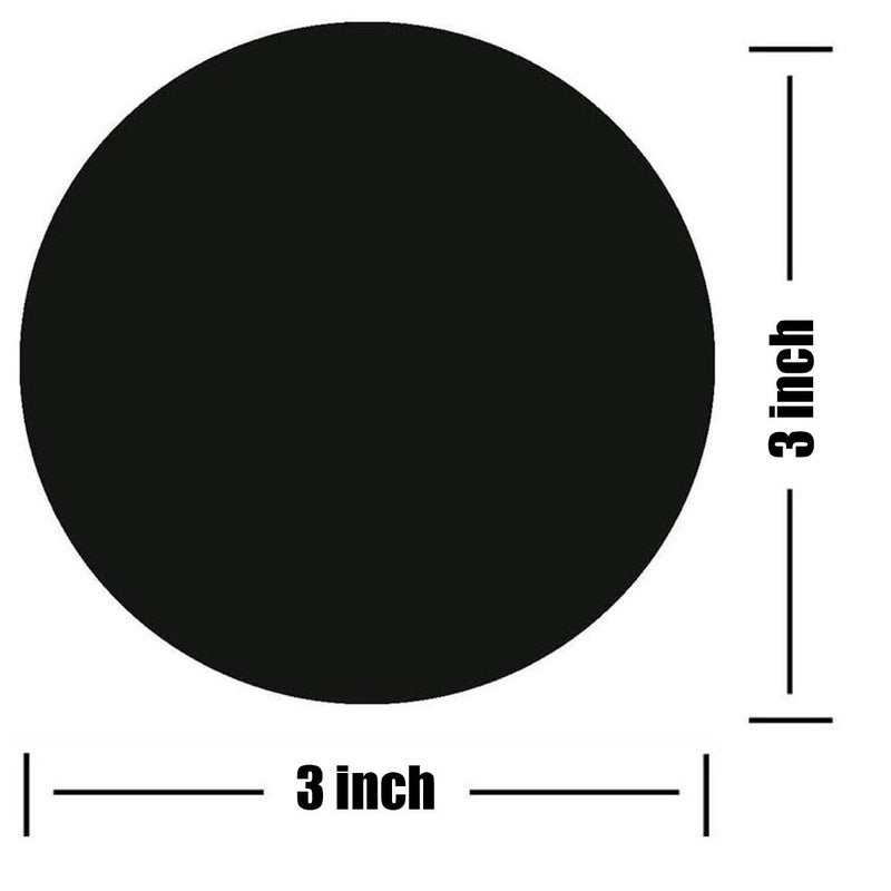 Remarkable 3" Black Color Coding Dot Labels | Permanent Adhesive Round Stickers, Writable Surface - 250 Circle Inventory Stickers Per Roll (Black) - Image 2